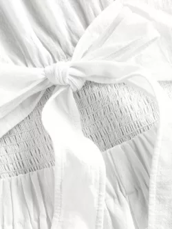 Halter Smocked Backless Bowknot Romper