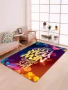 Happy New Year Letter Pattern Non-slip Area Rug