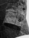 Houndstooth Pattern Casual Zip Jacket