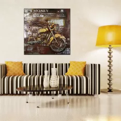 Hua Tuo Motorcycle Oil Painting Size 70 X 70cm Ht