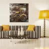 Hua Tuo Motorcycle Oil Painting Size 70 X 70cm Ht