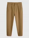 Leaves Print Hawaii Style Shirt With Tapered Pants Two Piece Set