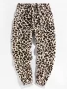 Leopard Pattern Faux Fur Fluffy Pants