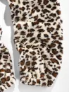 Leopard Pattern Faux Fur Fluffy Pants