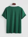 Letter Graphic Colorblock Short Sleeve T-shirt