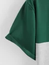Letter Graphic Colorblock Short Sleeve T-shirt