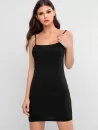 Letter Neon Side Cami Bodycon Dress