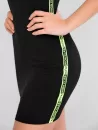 Letter Neon Side Cami Bodycon Dress