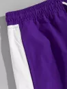 Letter Pattern Colorblock Casual Jogger Pants