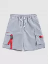 Letter Print Bucket Strap Design Cargo Shorts
