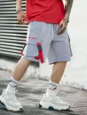 Letter Print Bucket Strap Design Cargo Shorts