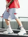Letter Print Bucket Strap Design Cargo Shorts