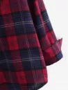 Long Sleeve Plaid Hooded Shirt Jacket