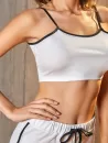 Lounge Contrast Binding Cropped Top And Shorts Set