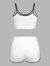 Lounge Contrast Binding Cropped Top And Shorts Set