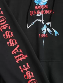 Love Passion Flower Front Pocket Hoodie