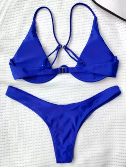 Matching Couple Swimwear V Wired Bikini And Coconut Palm Hawaiian Beach Shorts