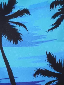 Matching Couple Swimwear V Wired Bikini And Coconut Palm Hawaiian Beach Shorts