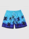 Matching Couple Swimwear V Wired Bikini And Coconut Palm Hawaiian Beach Shorts