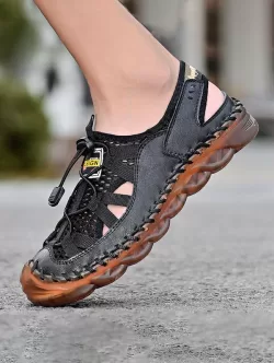 Men Cut Out Breathable Mesh Casual Sandals