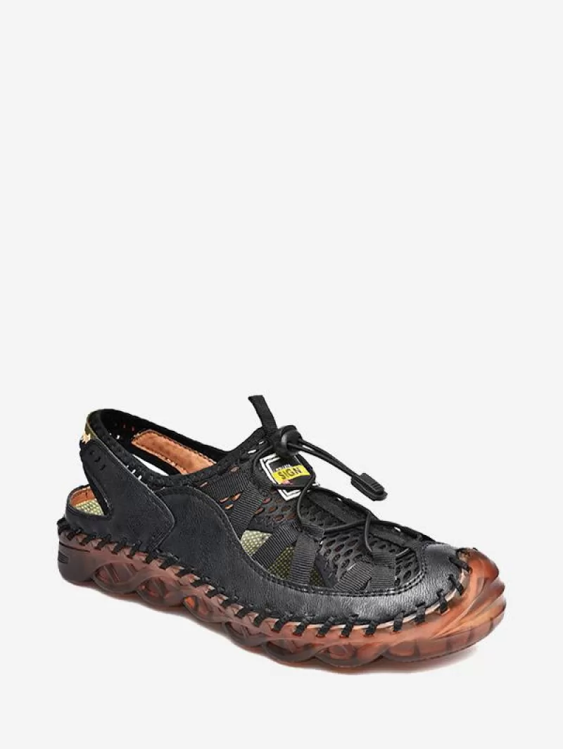 Men Cut Out Breathable Mesh Casual Sandals
