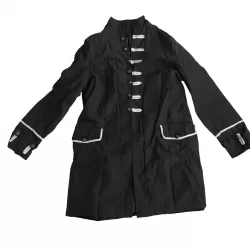 Men Vintage Jacket Outfit Jacquard Steampunk Gothic Cosplay Costume Overcoat