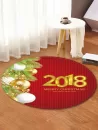 Merry Christmas Decorative Round Floor Rug