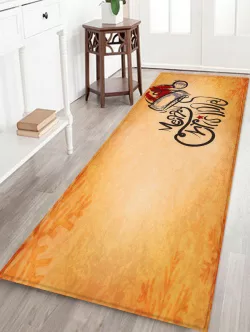 Merry Christmas Hat Printed Fleece Floor Mat
