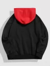 Music Car Graphic Fleece-lined Colorblock Hoodie