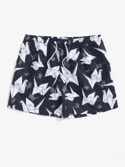 Paper Crane Pattern Beach Shorts