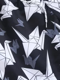 Paper Crane Pattern Beach Shorts