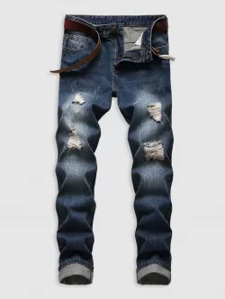 Playing Card Heart A Cotton T-shirt With Ripped Jeans Two Piece Set
