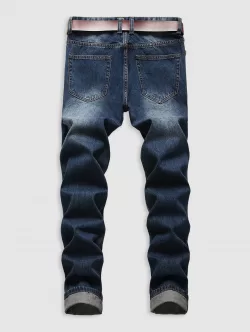Playing Card Heart A Cotton T-shirt With Ripped Jeans Two Piece Set
