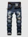 Playing Card Heart A Cotton T-shirt With Ripped Jeans Two Piece Set