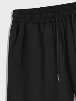 Playing Card Pattern Drawstring Sports Shorts