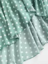 Polka Dot Ruffles Tie Waist Midi Dress
