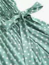 Polka Dot Ruffles Tie Waist Midi Dress