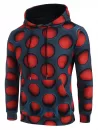Red Moon Allover Print Kangaroo Pocket Hoodie