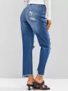 Ripped Distressed Frayed Zipper Fly Jeans