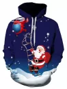 Santa Claus Snowflake Printed Hoodie
