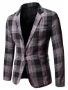 Side Vent Plaid Blazer