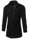 Single Breasted Epaulet Design Zippered Coat