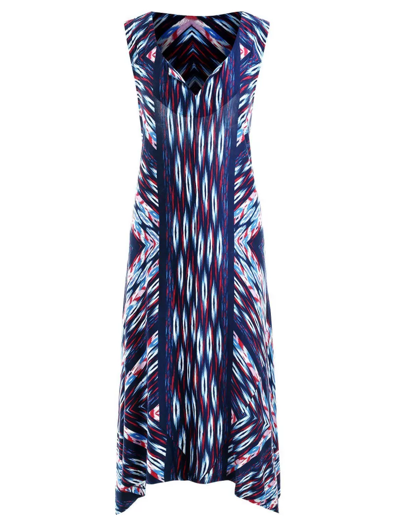 Sleeveless Print Dress