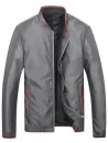 Slim-fit Stand Collar Brief Style Jacket