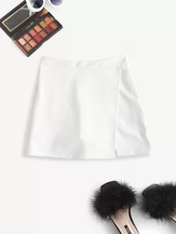 Slit Skirt With Shorts Underneath