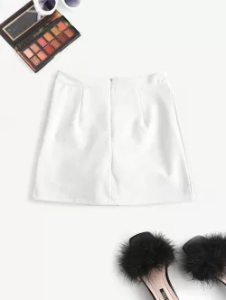 Slit Skirt With Shorts Underneath