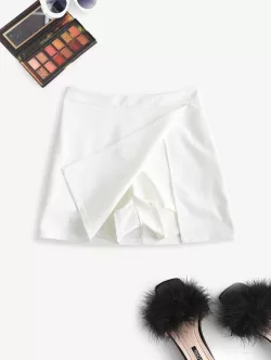 Slit Skirt With Shorts Underneath