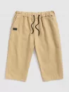 Solid Color Multi-pocket Drawstring Bermuda Shorts