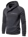 Solid Color Zipper Decoration Casual Hoodie