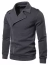 Solid Color Zipper Up Casual Jacket